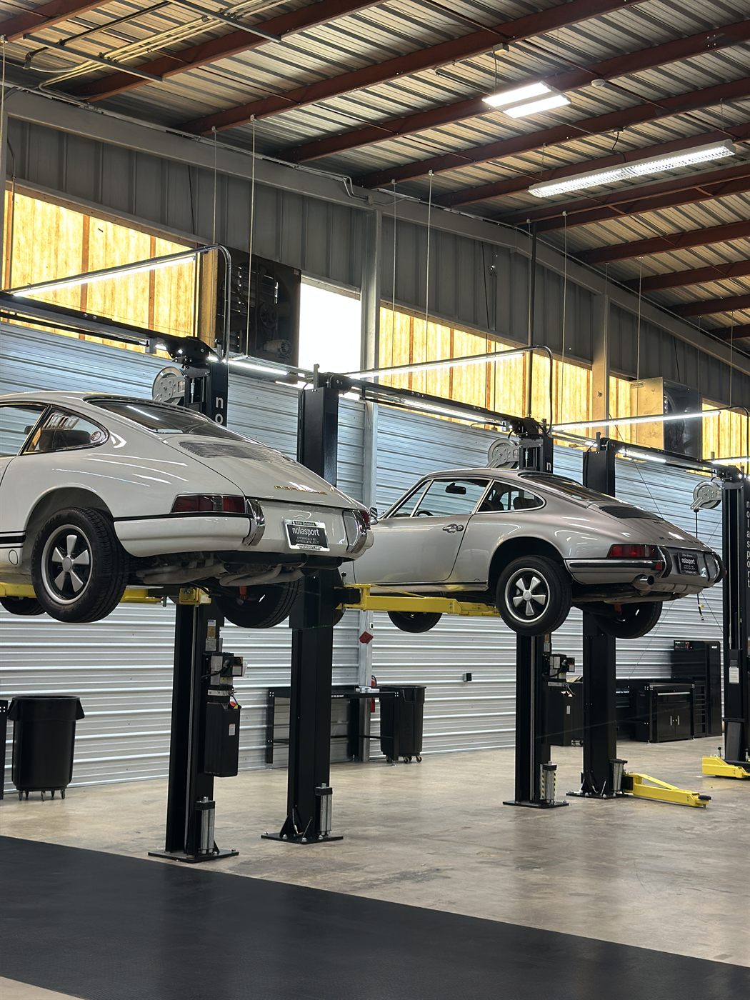 Vehicle on lift for undercarriage documentation
